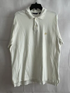 Brooks Brothers Sport Polo Shirt Men's Performance Golf Size L White Cotton - Picture 1 of 14
