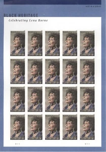 USPS Sheet of Stamps Black Heritage Celebrating Lena Horne History Month 2017 - Picture 1 of 1