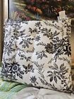 APRIL CORNELL Black Toile 17&quot; x 17&quot; Tufted Chair Pads, Four Cushions w/Ties