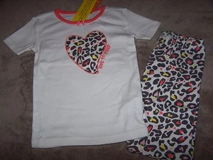NWT GYMBOREE Animal Print HEART SHORTY PAJAMAS GYMMIES PJS SZ 6 - Picture 1 of 1