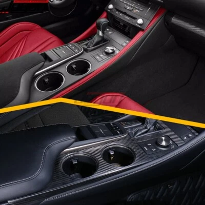 Carbon Fiber Console Gear Shift Panels For Lexus RC F RCF USC10 ART 2014 2015-20 - Image 1 of 4