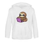 'Sloth with a laptop' Children's Hoodie / Hooded Sweater (KO041629)