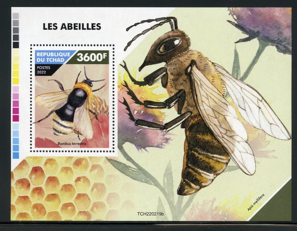 Chad 2022 Api Souvenir Foglio come Nuovo Nh - Immagine 1 di 1