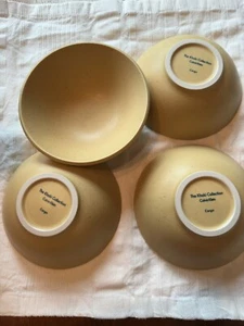 ⭐️CALVIN KLEIN KHAKICOLLECTION CARGO SAND SET OF 4 SOUP CEREAL BOWLS No Chips - Picture 1 of 7