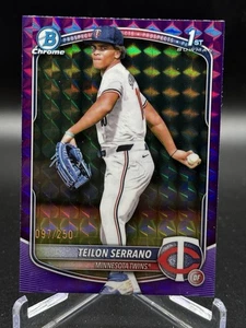 2025 Bowman Cromo Teilon Serrano Viola Rifrattore Geometrico 097/250 1° Gemelli - Foto 1 di 2