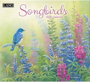 Calendario de pared Lang Songbirds 2026, 13,4" x 12", grapado, colorido arte de aves - Imagen 1 de 12