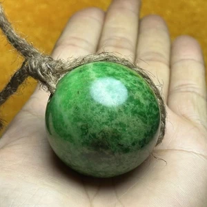 Antik Stil altes Jade Armband burmesischer Smaragd grün handgeschnitzt Schmuckstück - Bild 1 von 5