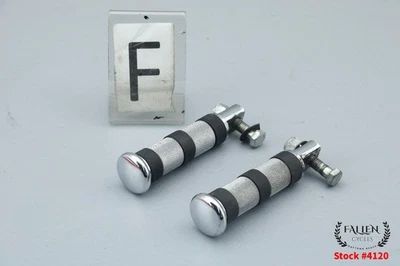 Harley Dyna Wide Glide CVO 2002 juego de clavijas delanteras cromadas 3 ranuras #4120 Foto 1 de 4