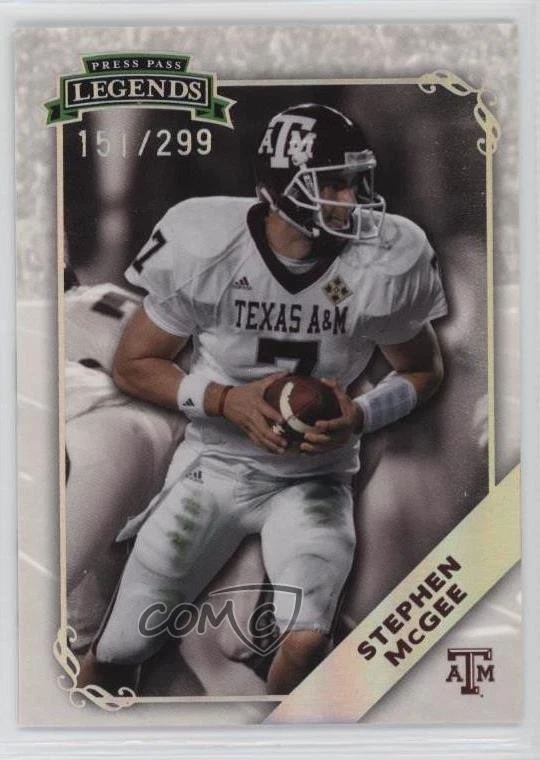 2009 Press Pass Legends Silver Holofoil /299 Stephen McGee #48 Rookie RC - Image 1 of 2