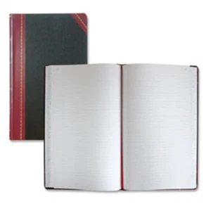 National Brand Hardbound Columnar Record Book, 14.1" x 8.63", Black, 300 Pages - Picture 1 of 1