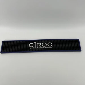 Ciroc Rectangular Rail Rubber Bar Mat 21” X 3.5” Purple Black Preowned - Picture 1 of 3