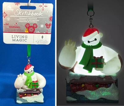 BAYMAX Big Hero 6 LIVING MAGIC Disney SKETCHBOOK Ornament LIGHT UP 2022 - Image 1 of 4