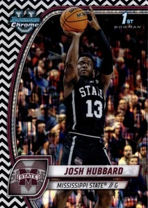 2024-25 Bowman U Chrome - Josh Hubbard 1st Black & White Stealth /49 Refractor - Bild 1 von 2