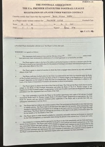 Danny Webber Official FA Player Signed Football Contract Manchester United 1998 - Picture 1 of 8