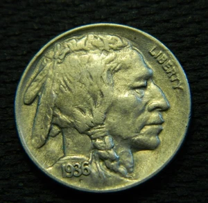 1936 D Buffalo Nickel AU ~ FULL HORN ~ (Lot #21-24) - Picture 1 of 4
