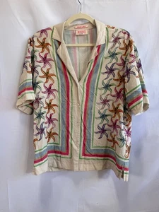 Scotch & Soda mehrfarbiges Kurzarmshirt Gr. 36 mit kleinen Verfärbungen - Bild 1 von 9