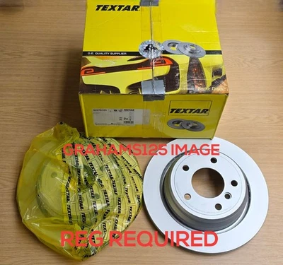 BRAKE DISCS X2 298mm REAR FITS BMW 5 SERIES E39 TEXTAR 92075103 - Image 1 of 4