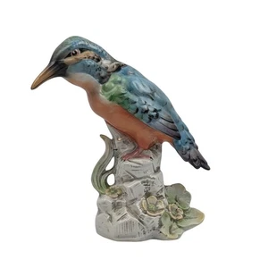 Vintage Porzellan Eisvogel Vogel Figur handbemalt 7,5" Sammlerstück Dekor - Bild 1 von 7