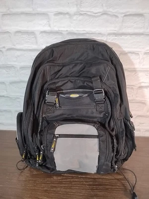 Targus Drifter II Laptop Backpack Black/Gray School College Carrier Bag 拉链 — 第 1/4 张图片