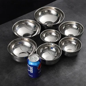 Double Layer Insulation Stainless Steel Bowls Salad Bowl Deep Dish Tableware New - Picture 1 of 52