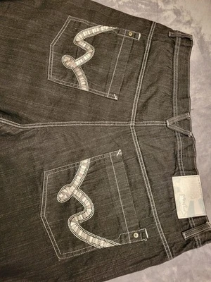 Jeans masculino vintage 5ive selva denim 44 42x30 Y2K largo folgado rap perna retrô - Imagem 1 de 4