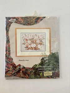 Kit de bordado punto de cruz árbol genealógico Lanarte vintage 15526 hecho en Holanda *NUEVO* - Imagen 1 de 8