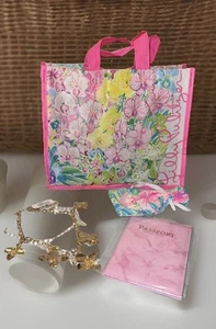 NWT Lilly Pulitzer Via Flora Necklace With Pouch, Passport Cover And Lilly Tote - Picture 1 of 6