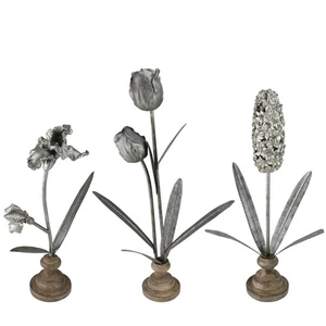 Melrose 3 Country Rustic Distressed Finished Floral Tabletop Decors 22.5� - Picture 1 of 1