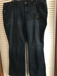 Simply Vera Wang Wmns Sz24W Mid Rise-Bootcut Jeans-Med/Drk Wash NWT - Picture 1 of 4