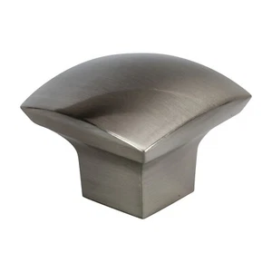 50 Zen Dynasty Square Style Brushed Nickel Cabinet Drawer Knob, 1-7/32" (31mm) - Picture 1 of 4