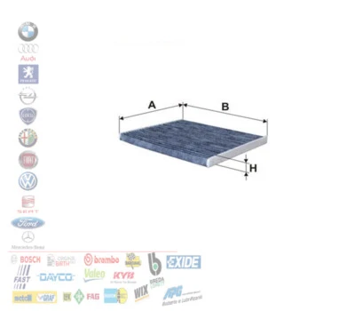 FILTRO ABITACOLO CARBONI ATTIVI ALFA ROMEO MITO FIAT PUNTO OPEL CORSA 1.3 1.4