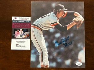 Mark Fidrych Signed 8x10 Photo JSA COA Detroit Tigers The Bird ROY Red Sox C - Picture 1 of 5