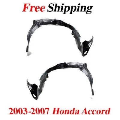 For 2003-2007 Honda Accord Splash Shield Front LH & RH Set 2pc - Image 1 of 4