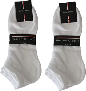 12 Paar Herren Sneaker Socken mit Elasthan weiß uni WOW - Bild 1 von 1