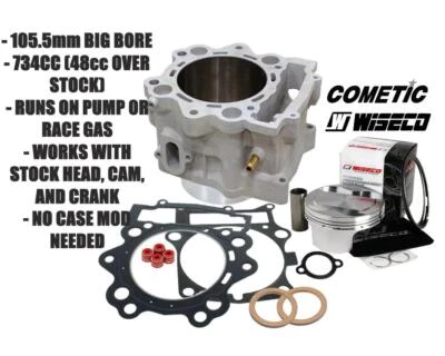 Raptor 700 700R SE Big Bore Kit 105.5mm Cylinder Wiseco 734 Top End Rebuild Kit - Image 1 of 4