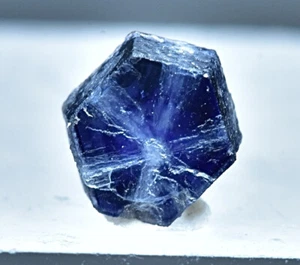 Natural Deep Blue Color Unususal Sapphire Trapiche Crystal 0.50 Carat - Picture 1 of 6