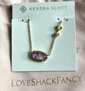 Kendra Scott LoveShack ausgefallene Elisa lila Iris Illusion Halskette Schleife Schmuck Neu mit Etikett - Bild 1 von 1