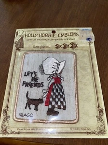 1973 AGC THREE FISH PATCH HOLLY HOBBIE EMBLEMS LET'S BE FRIENDS NIP - Picture 1 of 3