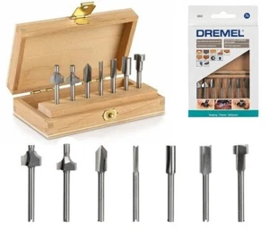 Dremel 660 Router Bit Set, 7 Multipurpose Router Bits Rotary Tools 3.2 mm Shank - Picture 1 of 8
