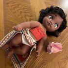 Disney Store Animators Origins Baby Moana Doll with Shell Rattle Rare HTF