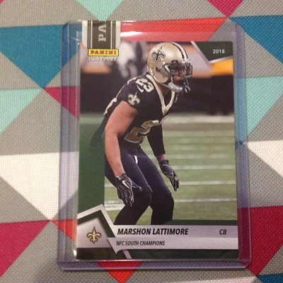 Marshon Lattimore Saints Green 9/10 Made 2018 Panini Instant NFC South Champions - Image 1 of 2