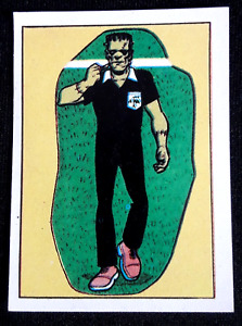 1981 Frankenstein as Referee Argentina Vintage Card Super Rare Soccer Cartoon