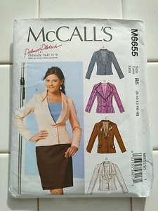 M6655 McCall's Size 8-16 Fitted Jacket UNCUT Pattern Palmer Pletsch Design  - Picture 1 of 3