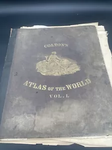 Colton’s Atlas Of The World Volume 1 Vol 1 North & South America RARE!! - Picture 1 of 10