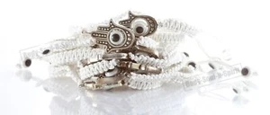 Set 10 HAMSA gegen BÖSES AUGE Kordel WEISS Schmuck Glücksbringer der Kabbala - Bild 1 von 6