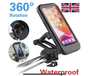 Motorbike Bike Phone Holder Waterproof Case Handlebar Fr iPhone 11 12 13 Pro Max - Picture 1 of 7