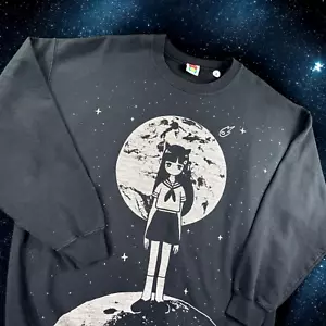 Felpa Omo Cat Moon Ragazza Adulto Grande Anime RARA RPG Omori 2014 Skate - Foto 1 di 11
