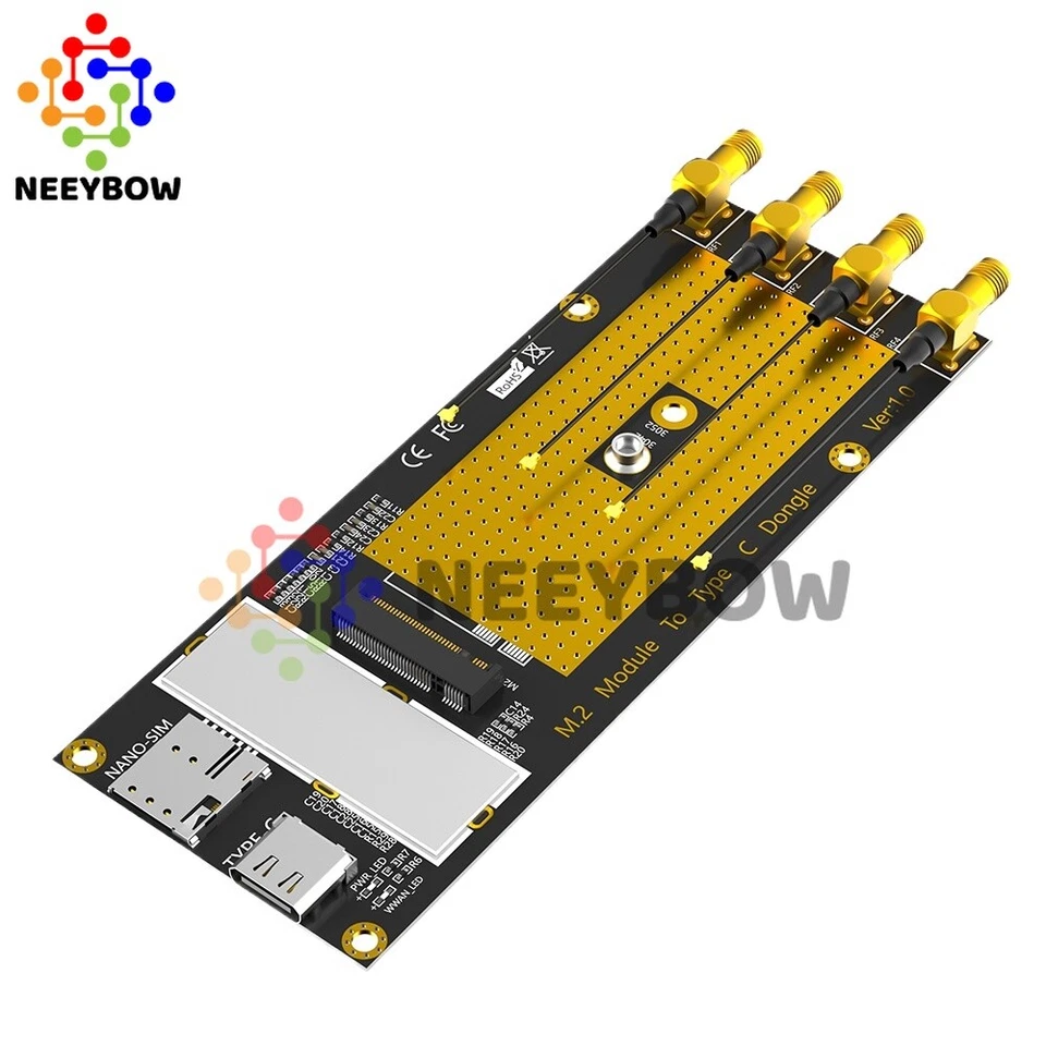 M.2 B Key To TYPE-C (with Antenna) M.2 3G/4G/5G Module To Type-C USB 3.0 Adapter - Image 1 of 4