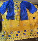 African Fashion Women Bazin  Dashiki Traditional Lace 2 Pièces( Shirt& wrapper)