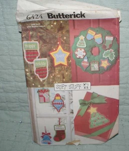 Butterick 6434 Weihnachtsschmuck ohne Nähen 9 Designs Schnittmuster Neu schneller Versand - Bild 1 von 2